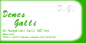 denes galli business card